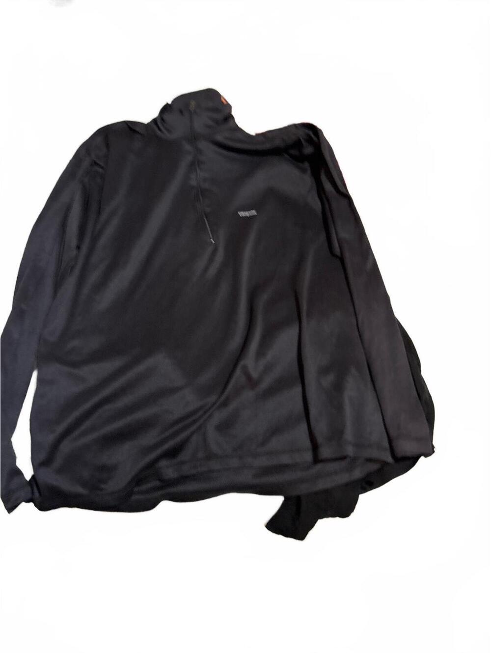 Patagonia Capilene Midweight Zip-T Mens XL Black Grid Fleece Baselayer USA Made